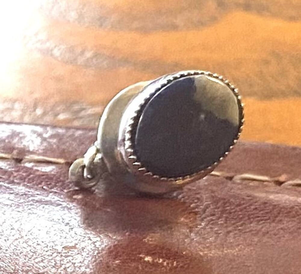 VTG Men's silver Tone Tie Pin with Stone Accents